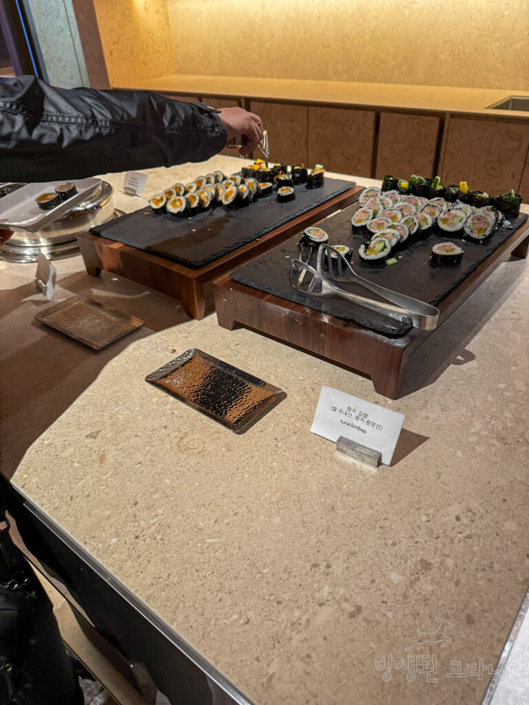 인천공항 2터미널 아시아나 라운지 김밥