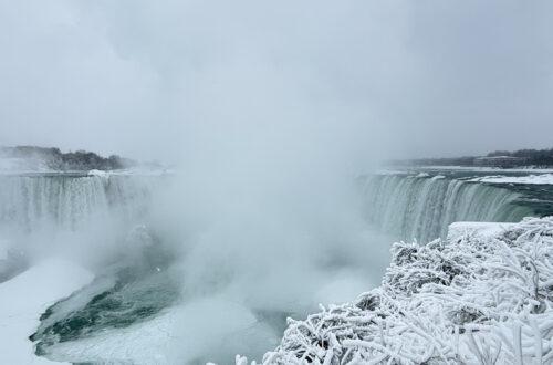 나이아가라 폭포 겨울 홀스슈 풍경