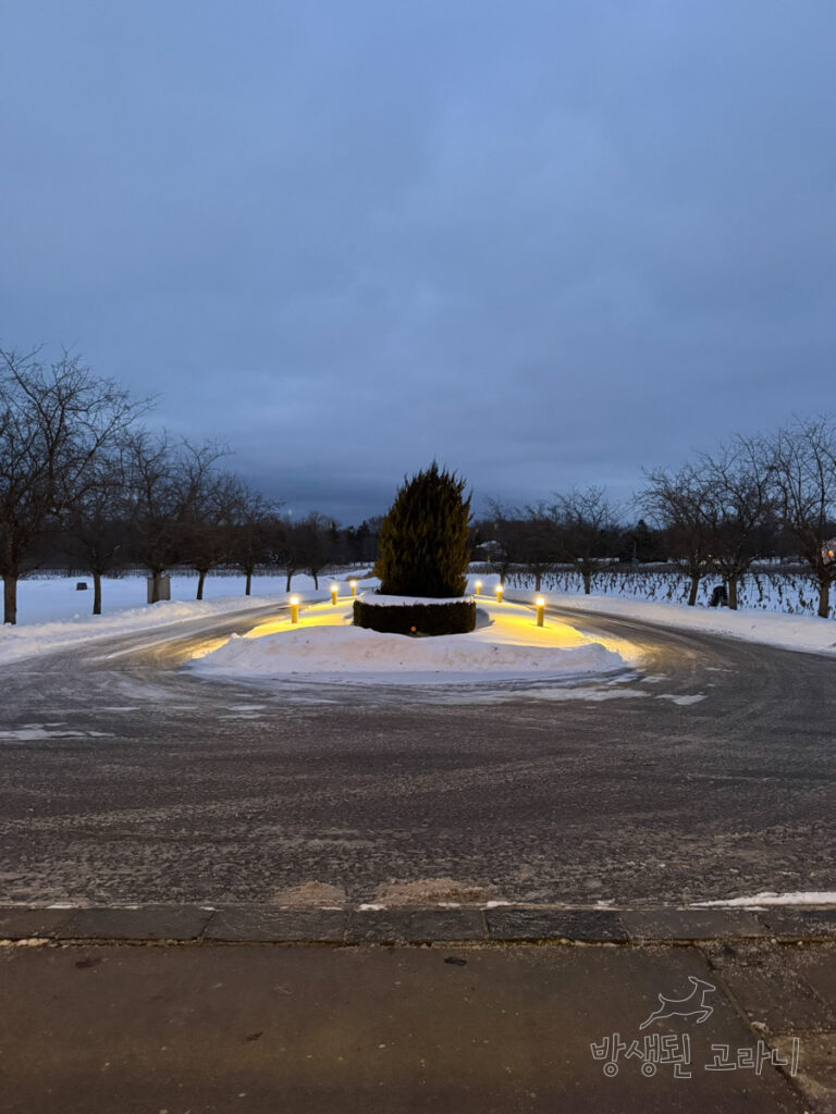 와이너리 건물 앞 정면 풍경