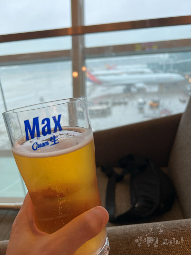 인천공항 스타얼라이언스 라운지 아시아나 맥주